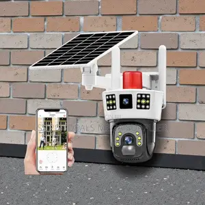 Full- Color 24/7 Night Vision 4g Dual Lens Lens Solar Camera Siren