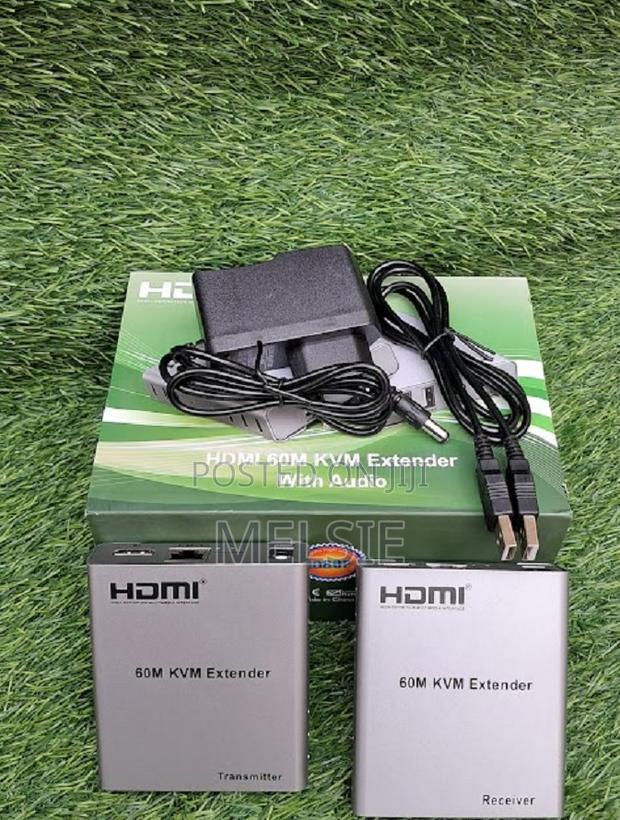 Cat5e Cat6 Ethernet Cable Transmitter Receiver Audio Video Converter - main view