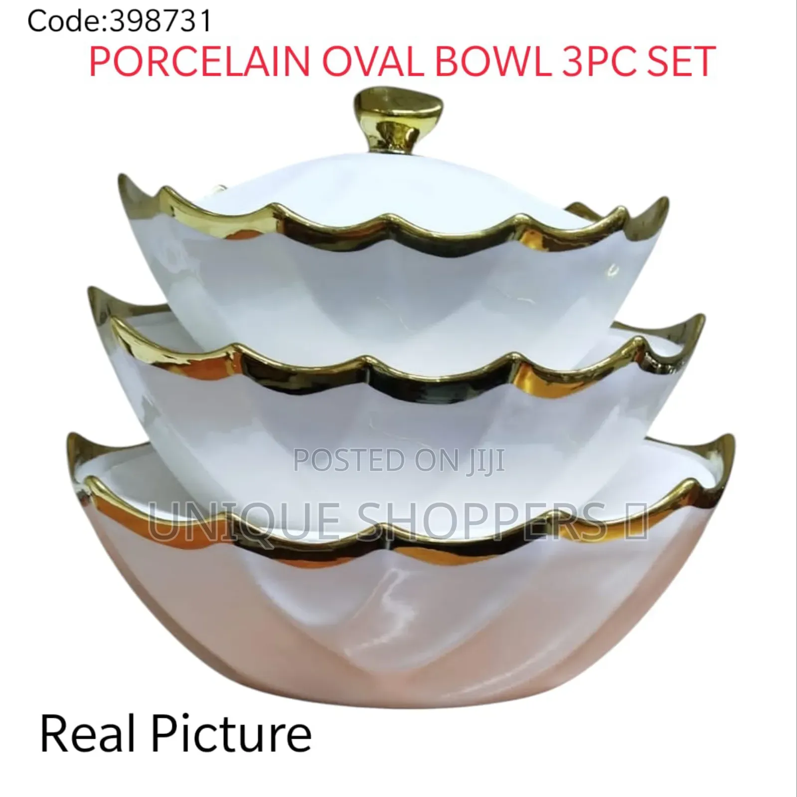 Porcelain Oval Bowl 3pc Set Now