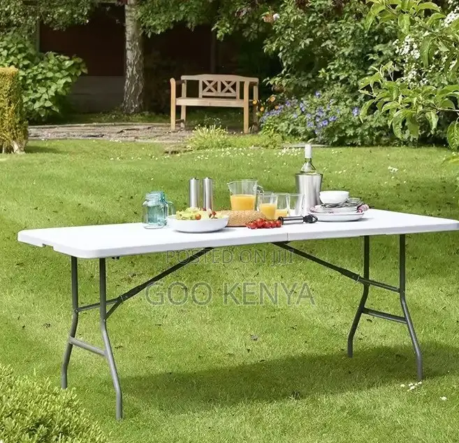 Home Table; Heavy-Duty 6ft White Plastic Folding Table for Party,