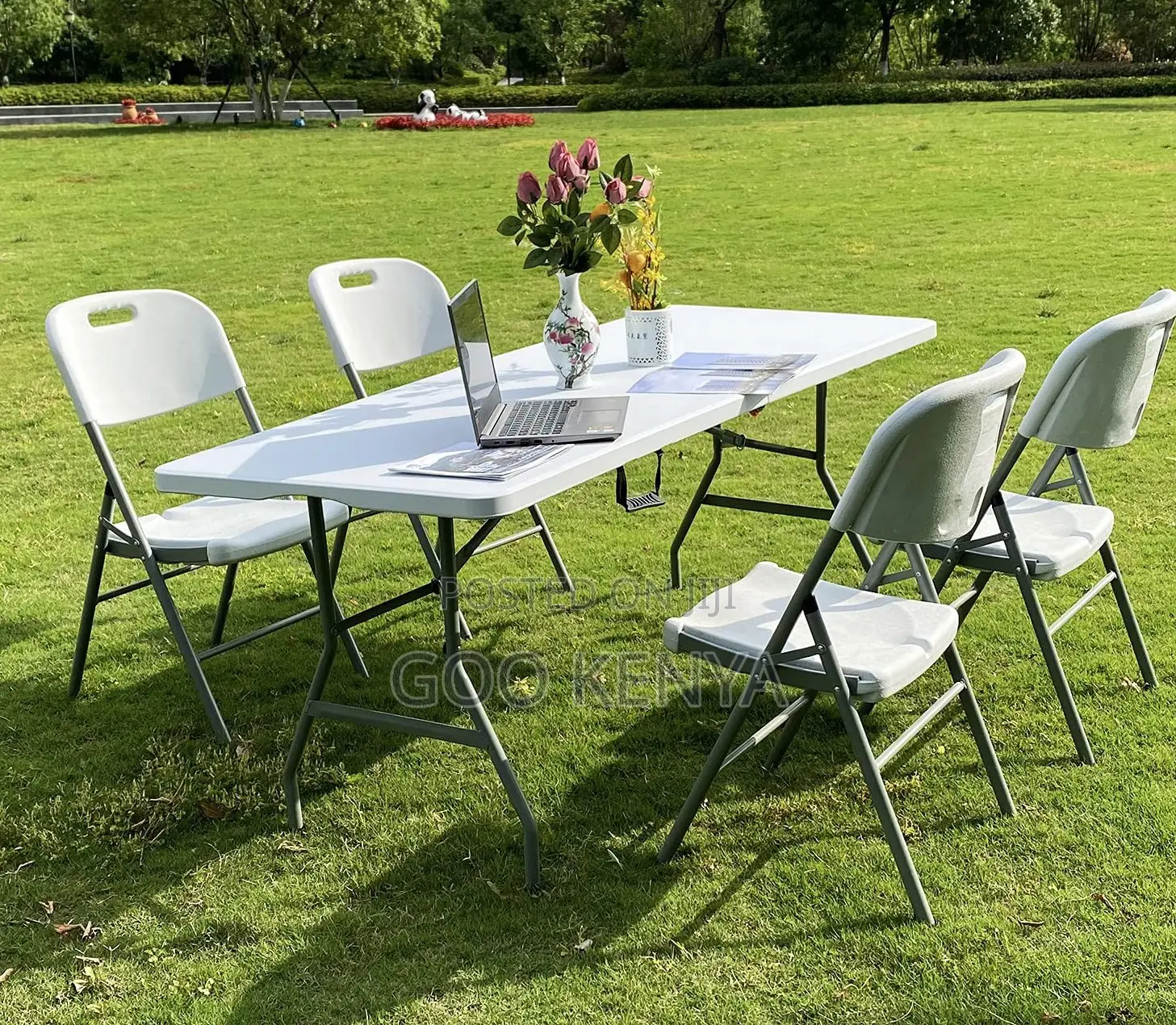 Home Table; Heavy-Duty 6ft White Plastic Folding Table for Party,
