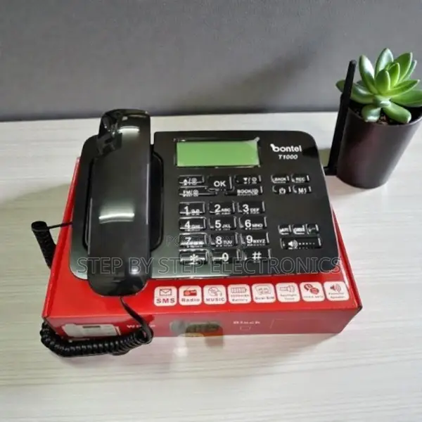 Long-Lasting Bontel T1000 Dual Sim GSM Desktop Phone for Home Office