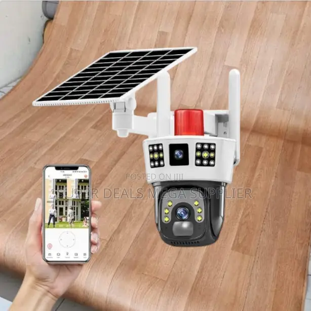 Remote Pan and Tilt Control 4g Dual Lens Solar Camera Siren
