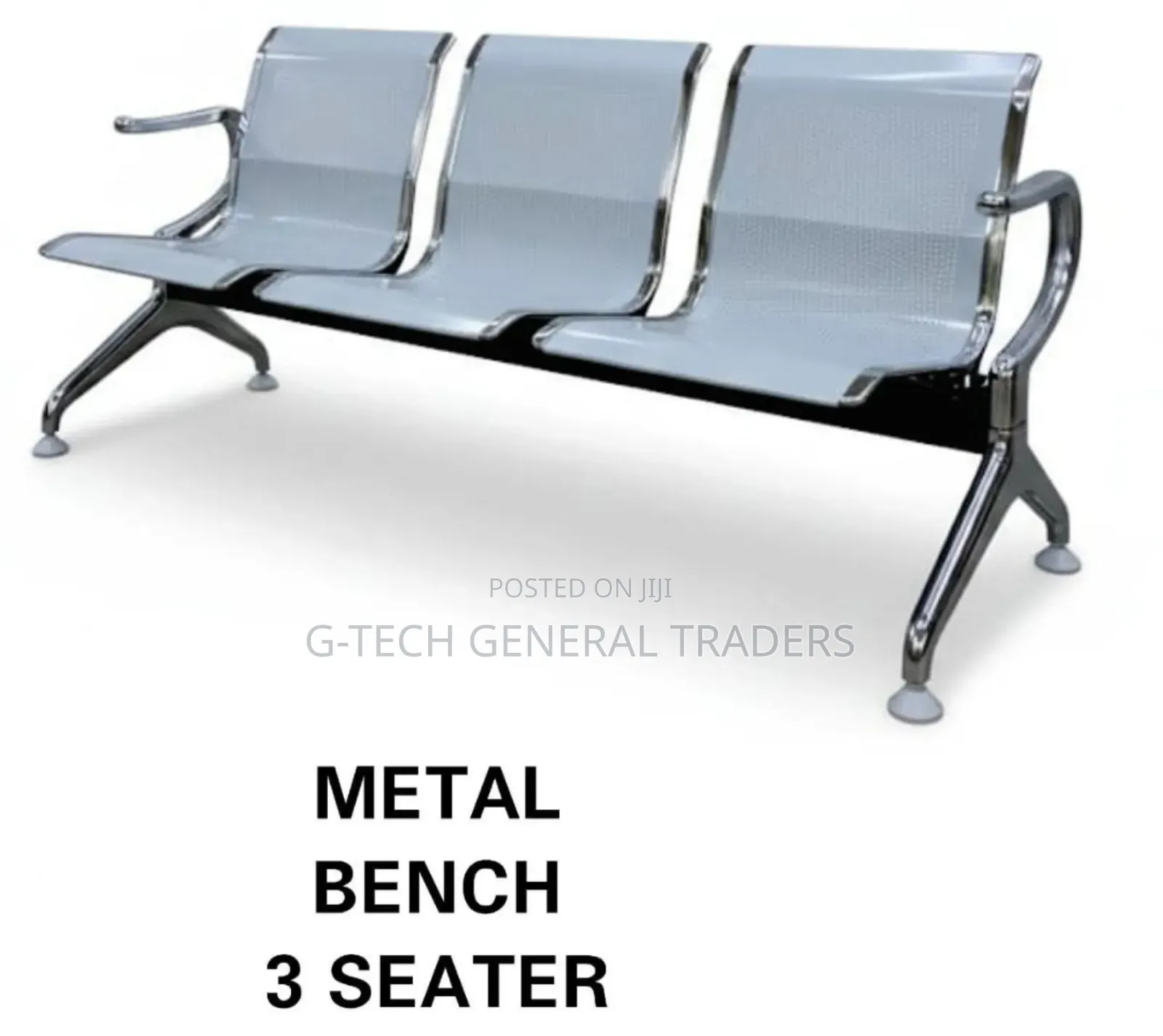 Executive Heavy Duty Metallic 3 Seater Waiting Chair