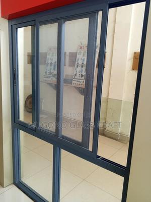 Grey Coated Aluminum Windows With N - main view