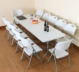 Home Table; Plastic Folding Rectangular Table for Outdoor Catering