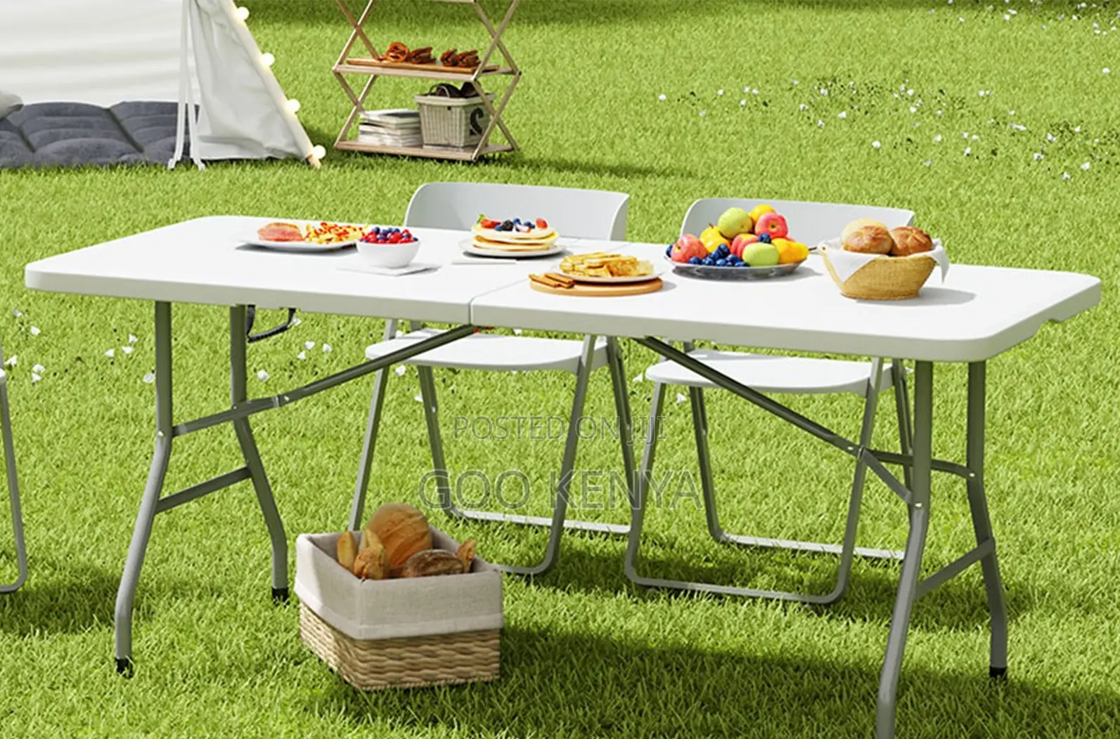 Home Table; Plastic Folding Rectangular Table for Outdoor Catering