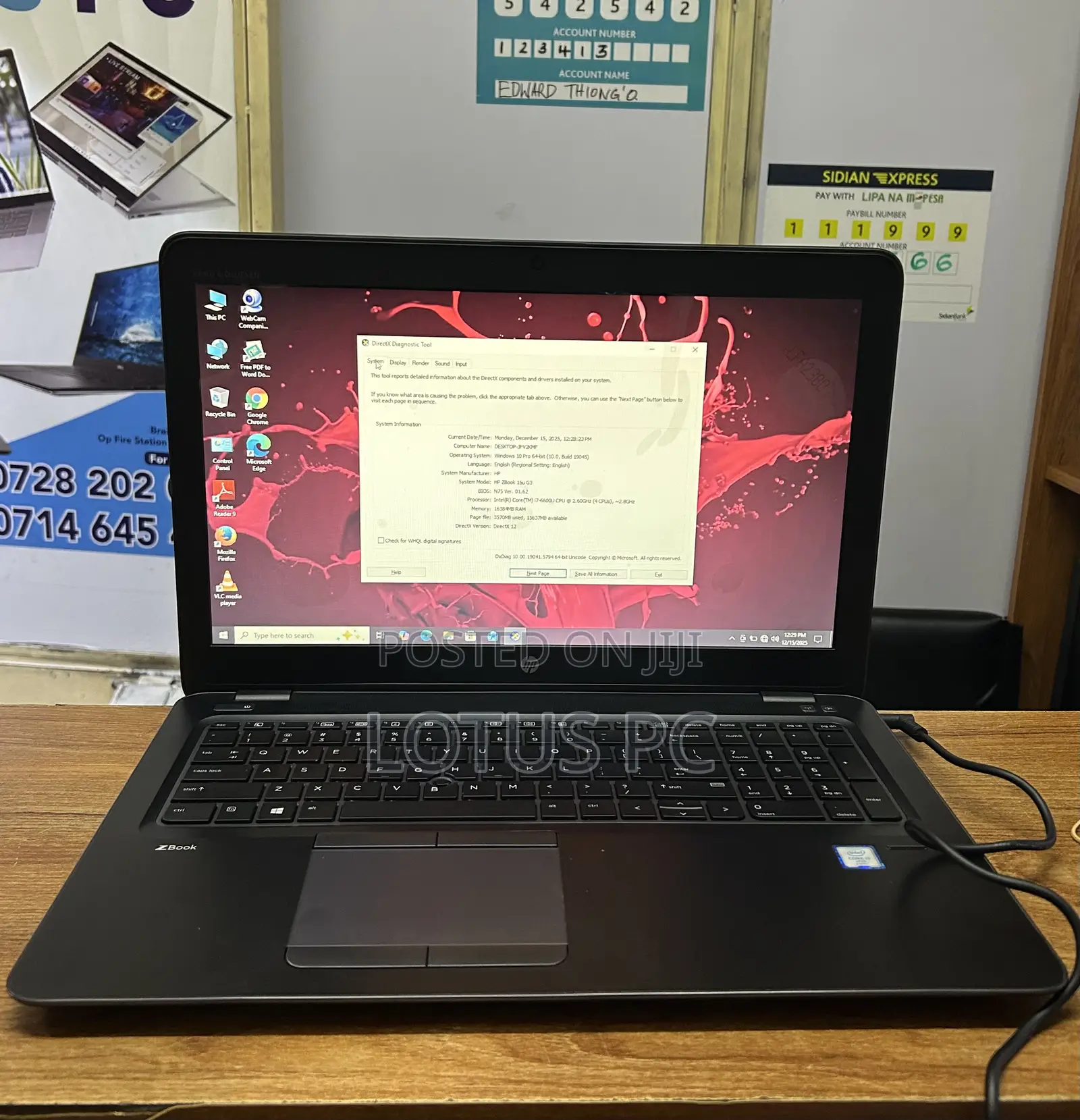 Laptop HP ZBook 15u G3 16GB Intel Core I7 SSD 512GB