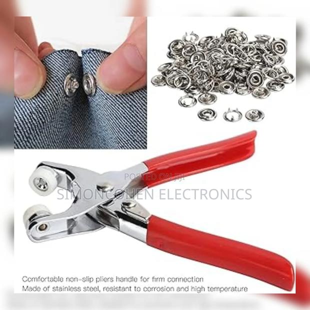 Metallic Snup Button Pliers + 100pc Button Set - main view