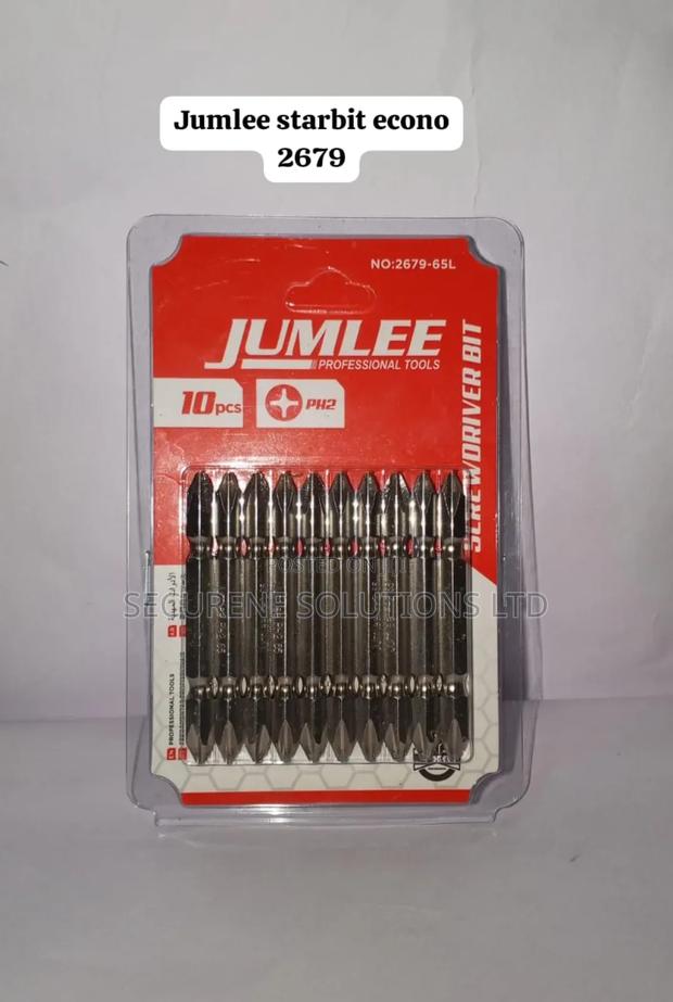 10-Piece Set of Jumlee Starbit Econo Ph2 Double-Ended Screwdriver Bits - main view