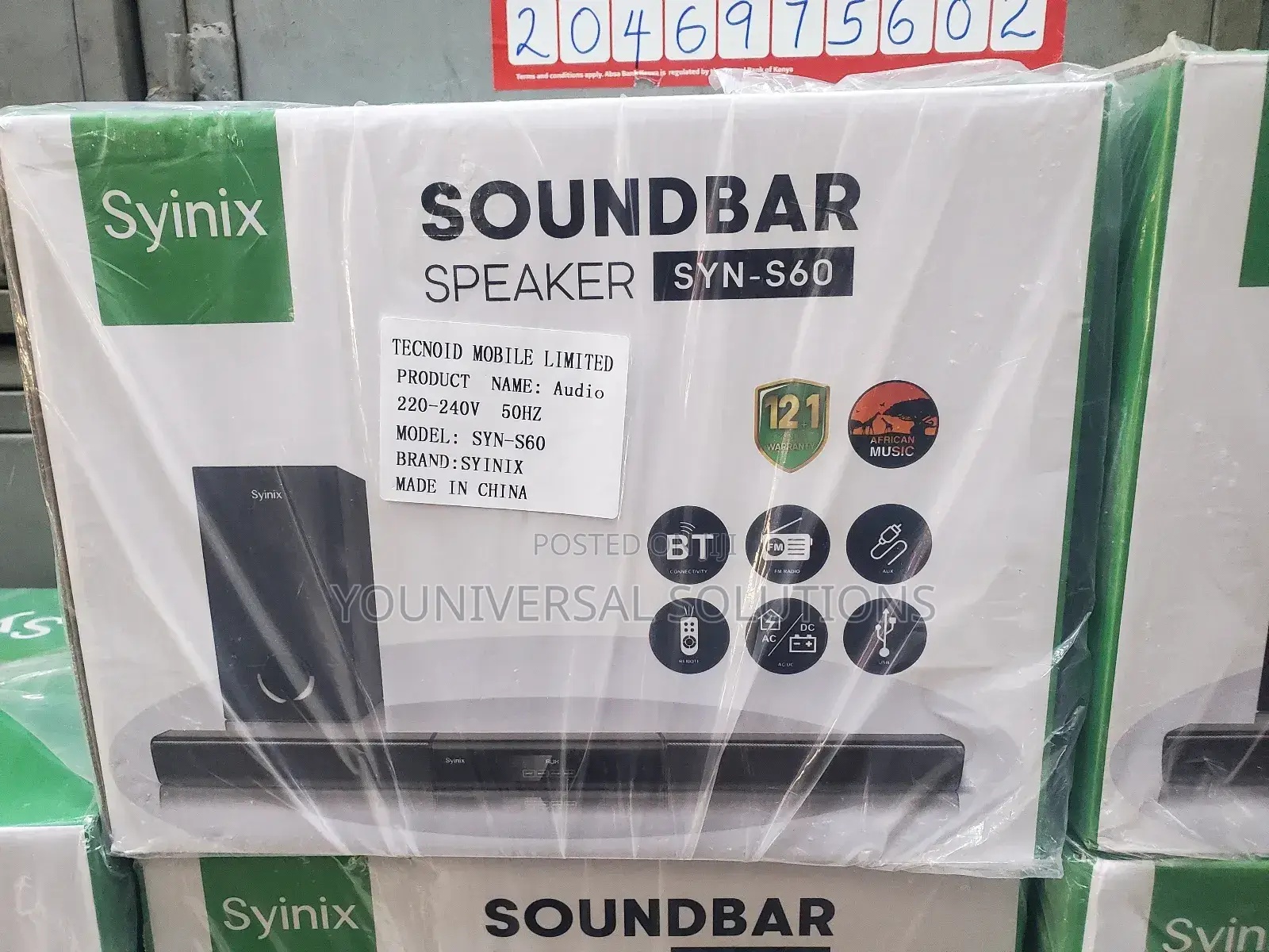 Sound Bar Speaker Syinix