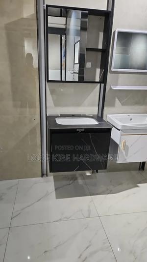 Black Complete Vanity Cabinet - main view