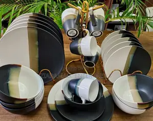 Premium 24pcs Ceramic Dinnerware Set – Unique Design, Timeless Style