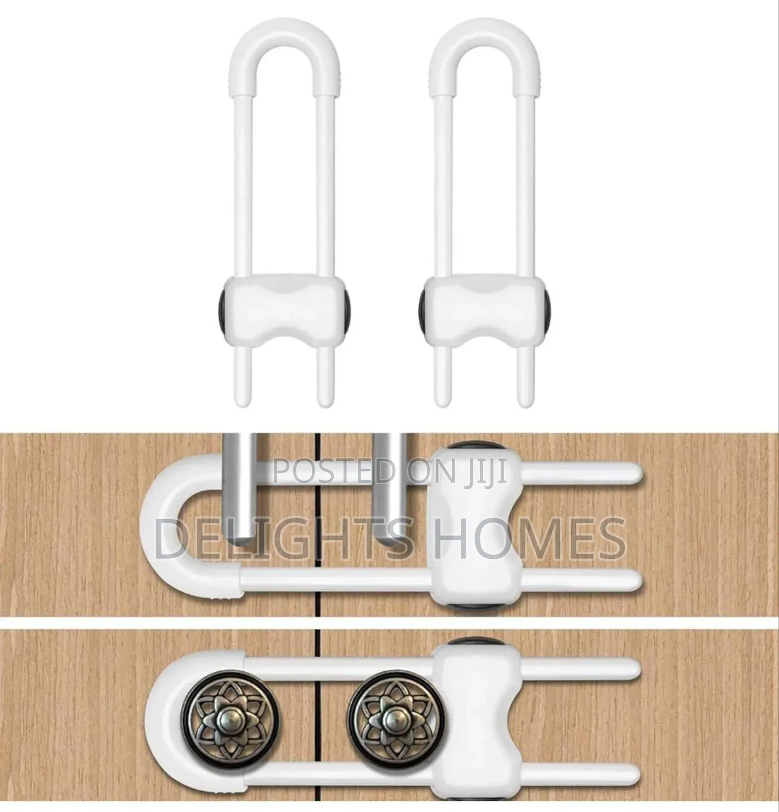 2pcs Ushaped Baby Proofing Cabinets Locks_hh