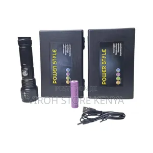 Powerstyle Mettalic Torch Rechargeable Zoom Flashlight