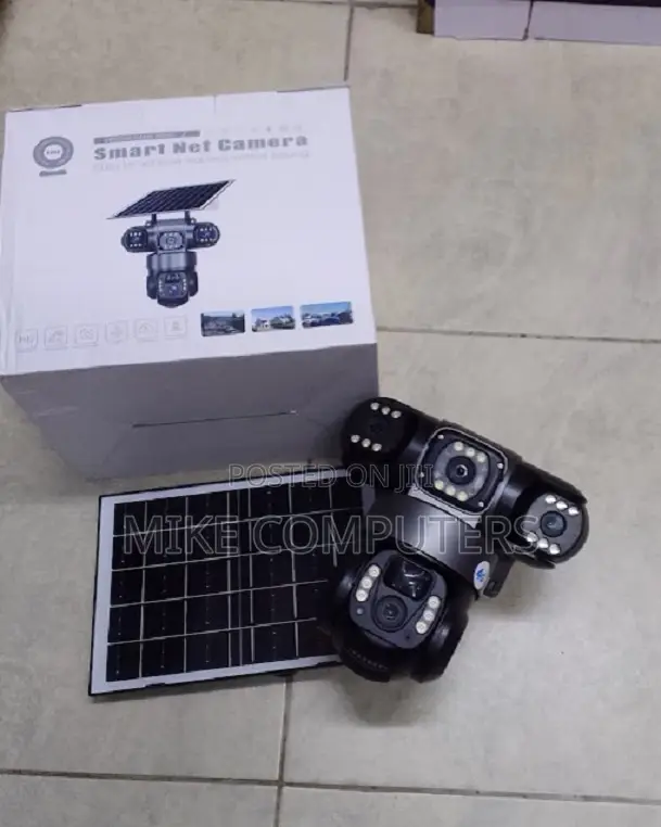 Triple Lens Solar Wifi Enabled Security Camera Full Color Night