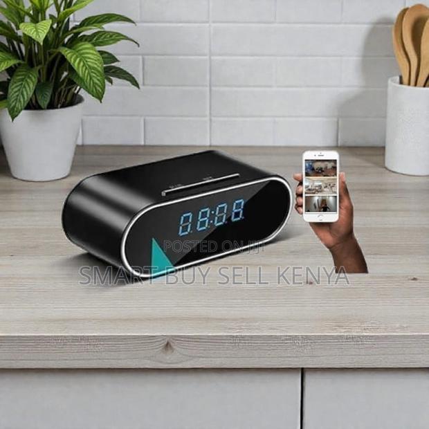 Wifi Table Clock Hidden Spy Camera for Remote Monitoring