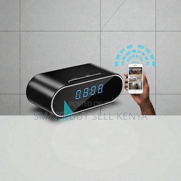 Wifi Table Clock Hidden Spy Camera With Clear Colored Night Vision - main view