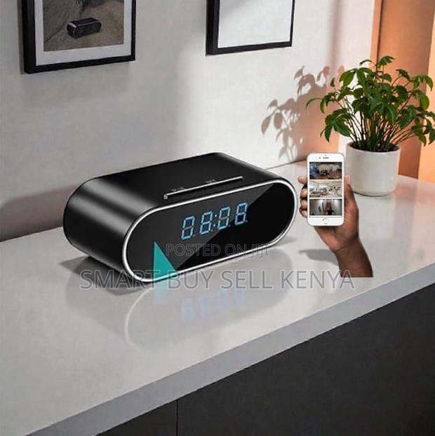 Ir Support Slim Flexible Design Wifi Table Clock Hidden Spy Camera