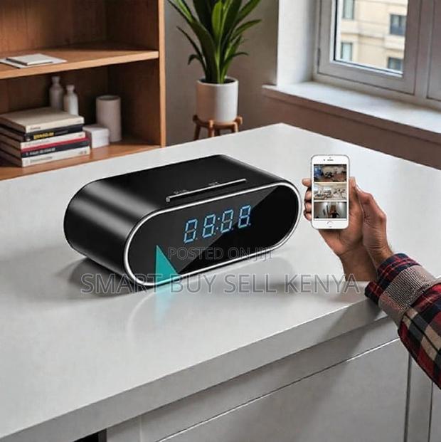 1080p Full Hd Resolution Wifi Table Clock Hidden Spy Camera