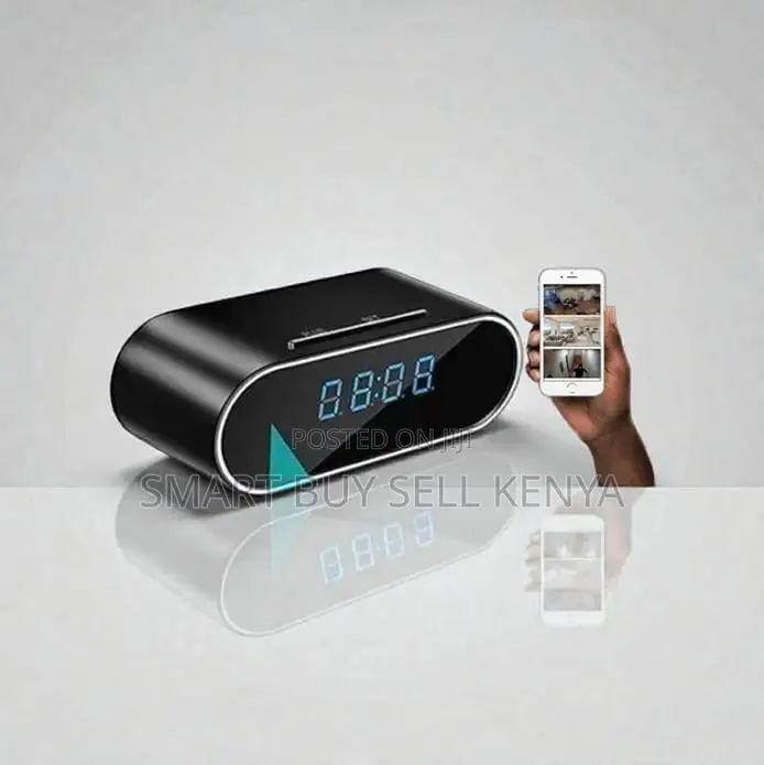 Security Spy Gadget Wifi Table Clock Hidden Camera With Night Vision
