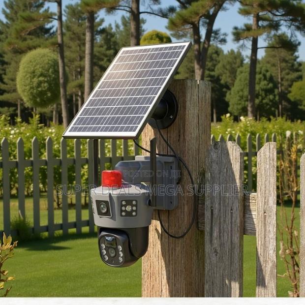 Human Movement Detection 4g Dual Lens Solar Camera With PTZ Rotation