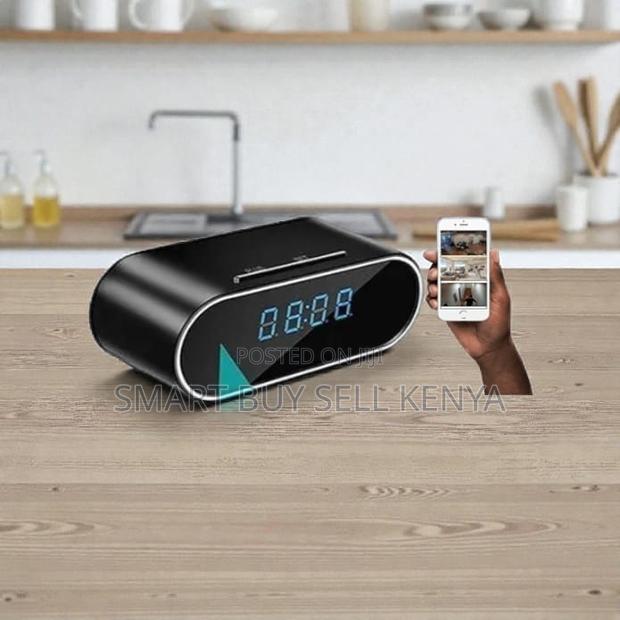 Wifi Remote Access Table Clock Hidden Spy Camera With Audio Video