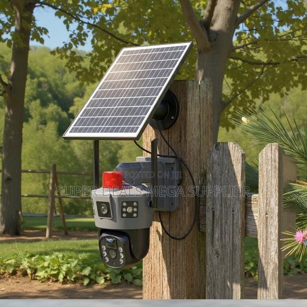 360- Degree Rotation Ai Auto Human Tracking 4g Dual Lens Solar Camera