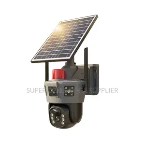 Alarm Warning Light Flashing Alarm Lights 4g Dual Lens Solar Camera