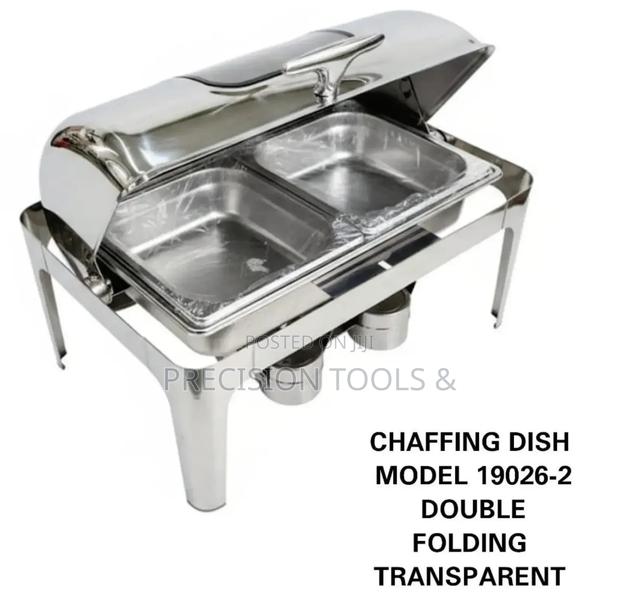Chaffing Dish Round Double Folding Transparent Model 19026-2 – Buffet