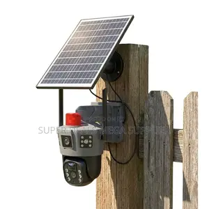 Customizable Audio Warning 4g Dual Lens Solar Camera Built in Speaker