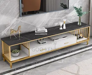 Home Tv Stand; Black Tv Console With Tempered Glass Shelves for Home