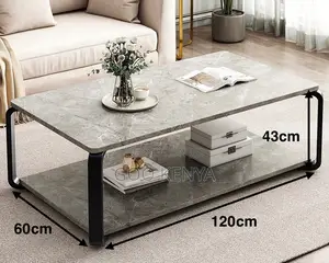 Home Table; MDF Single Tier Pattern Coffee Table -Space-Saving