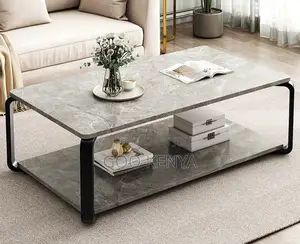Home Table; MDF Single Tier Pattern Coffee Table -Space-Saving