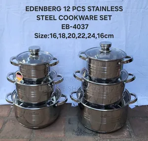 Edenberg Stainless Steel Cookware Set –12pcs
