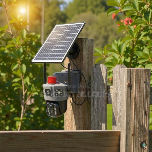 24/7 Full Time Color Night Vision 4g Solar Camera Dual Lens 360-Degree