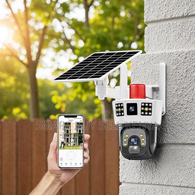 8w High Efficiency Solar Panel 4g Dual Lens Lens Solar Camera Siren - main view