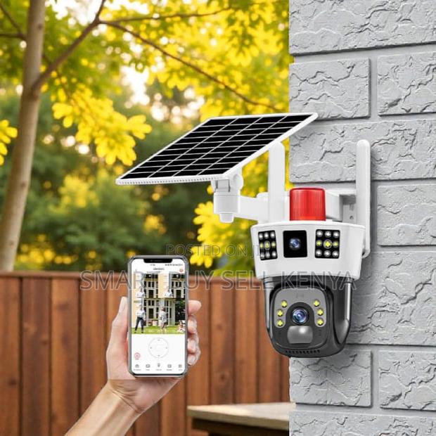 Weatherproof Housing 4g Dual Lens Lens Solar Camera Siren Alarm