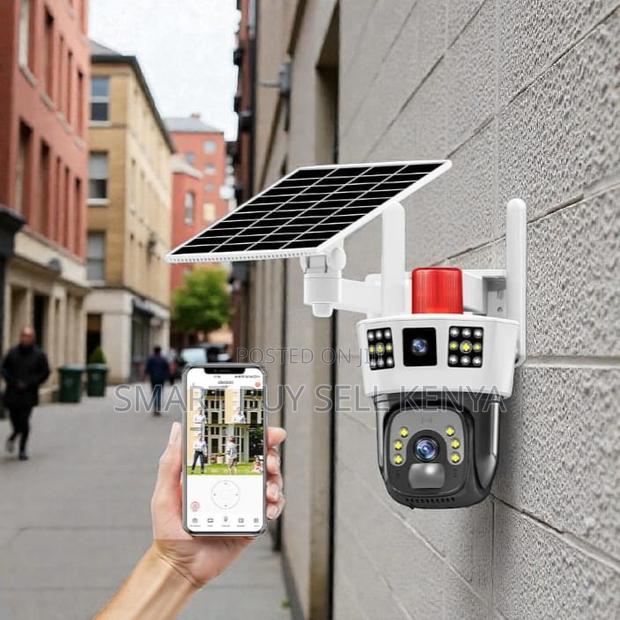 Cloud Storage Backup Support 4g Dual Lens Lens Solar Camera Siren