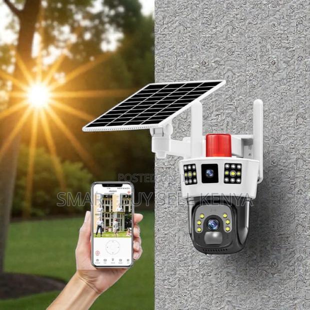 Instant Alerts 4g Dual Lens Lens Solar Camera Siren Alarm System