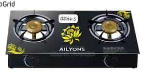 Ailyons 2‐Burner Tabletop Gas Cooker – Modern Glass Design