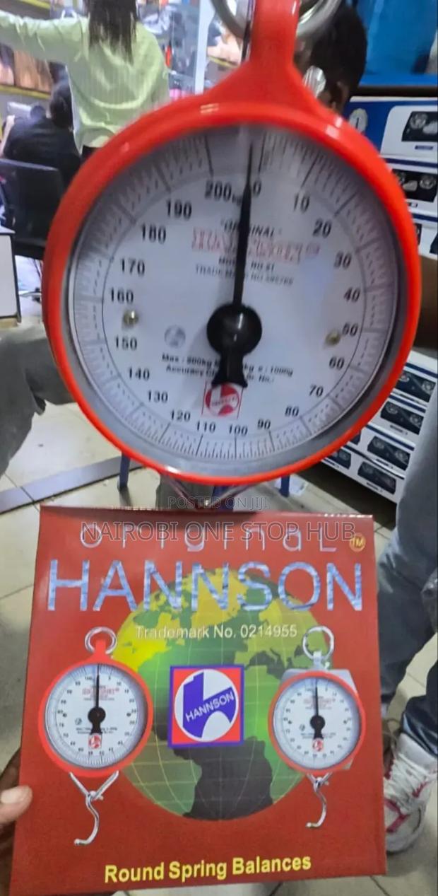 Original Hanson Round Spring Balance Hanging Scale - main view