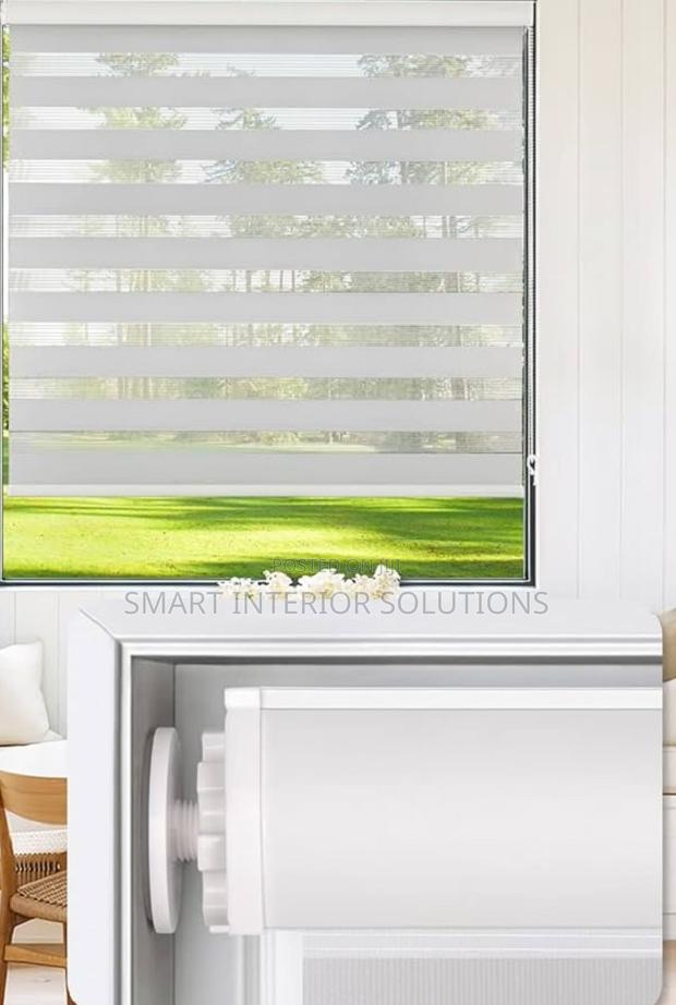 White Sheer Roller Window Blinds