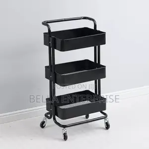 Reduced Price ! Multi-Functional Movable Trolley Storage Rack