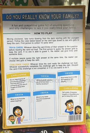Do You Really Know Your Family Card Game