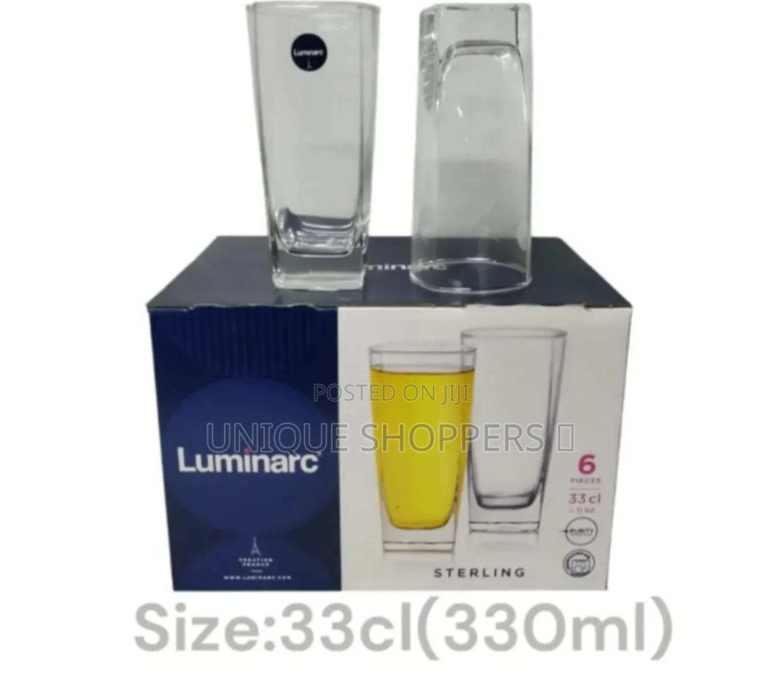 No769 Sterling Luminarc Water Glass Set Of 6pcs 33cl