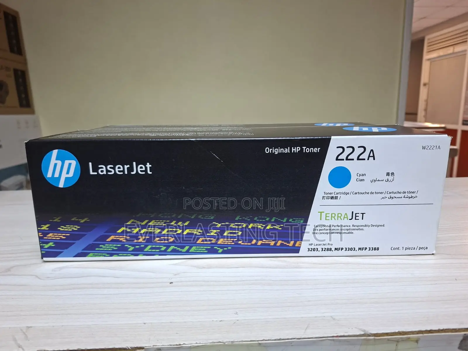 Hp 222a Cyan Original Laserjet Toner Cartridge - W2221a