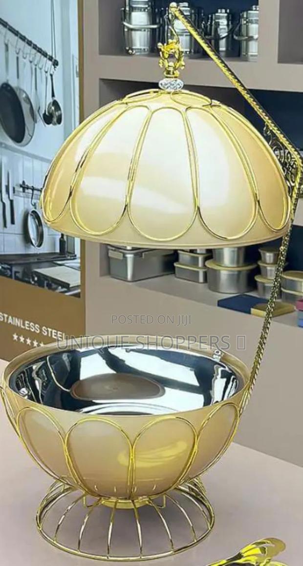8 Ltrs Egg Shaped Round Chaffing Dish Hanging Buffet Food Warmer.