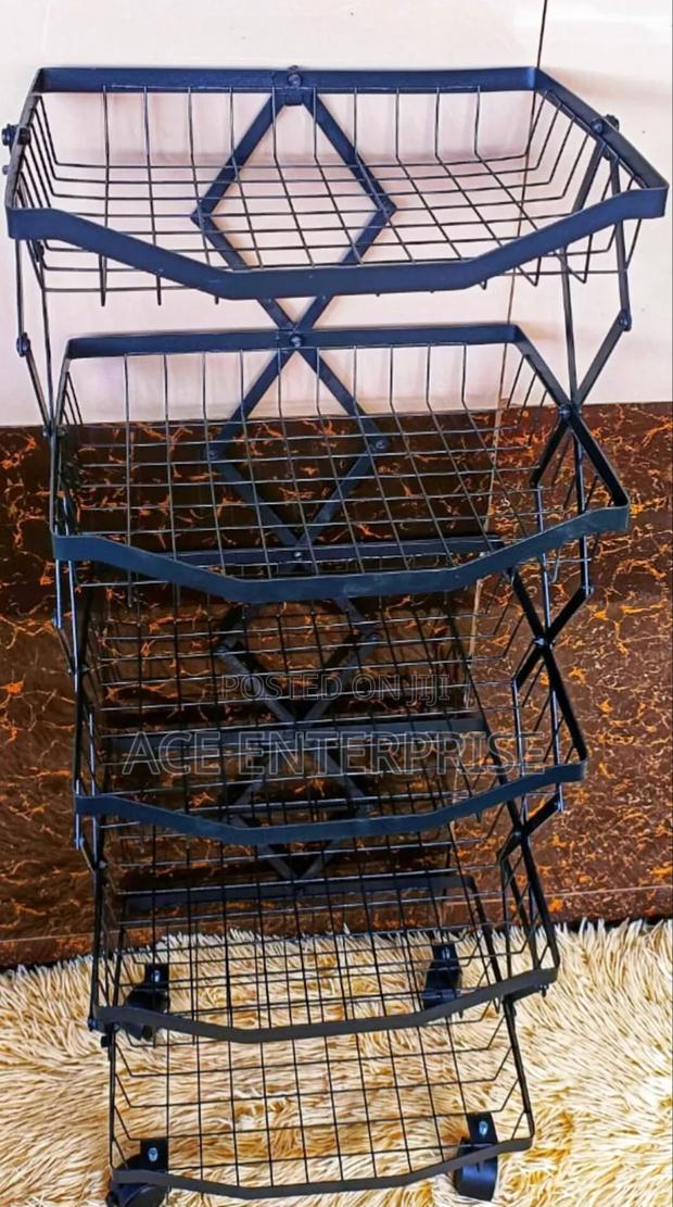 5 Tier Collapsible Multifunctional Kitchen Organizer Rack - main view