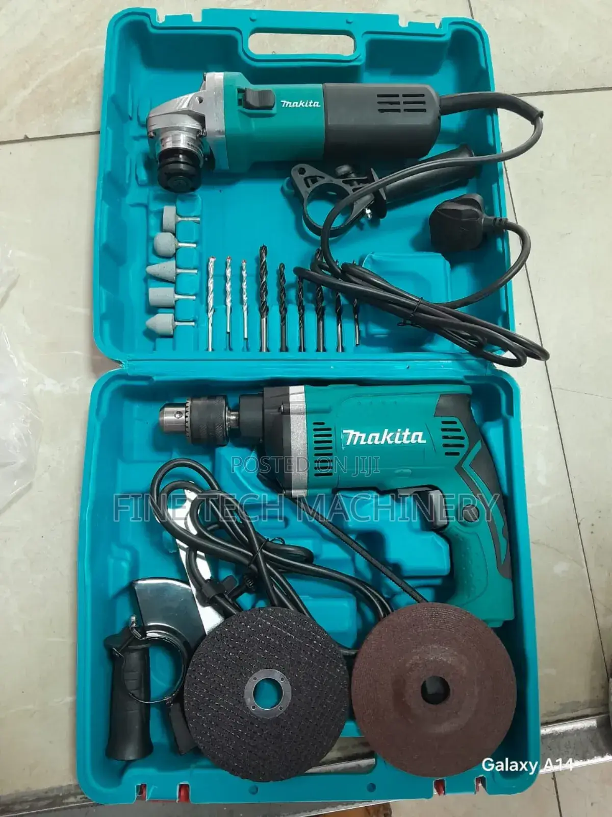 Makita Electric Impact Drill and Angle Grinder